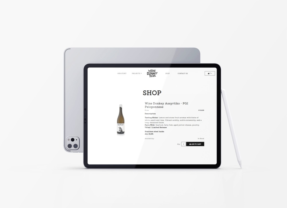 Wine Donkey Trail website by berries on the web